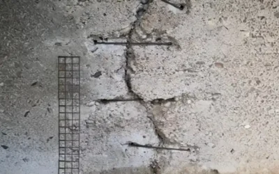Pose d’agrafes de façade pour stopper l’évolution des fissures